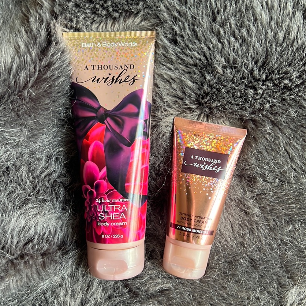 2 Bath and Body Works “A Thousand Wishes” Lotions